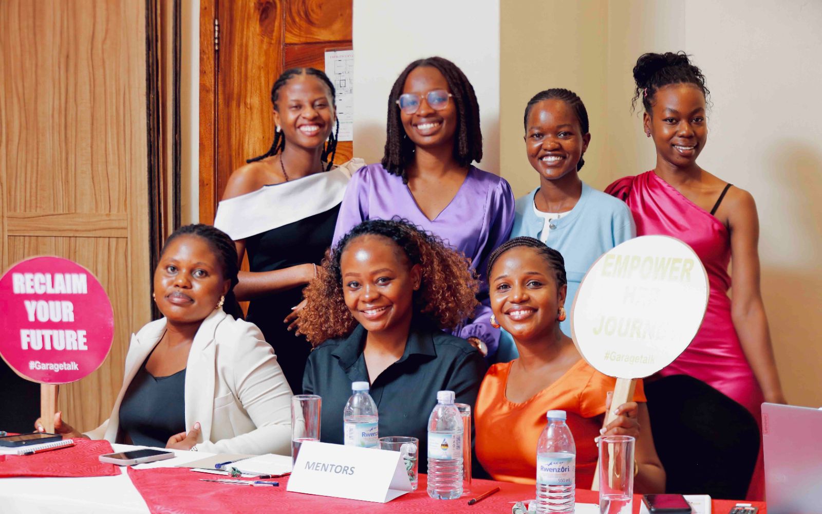 Young women gathered at a Career IncuBETTER Cohort 1 graduation in Kampala.